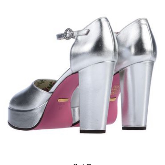 Gucci silver pumps 5.5 new with box - Picture 5 of 5